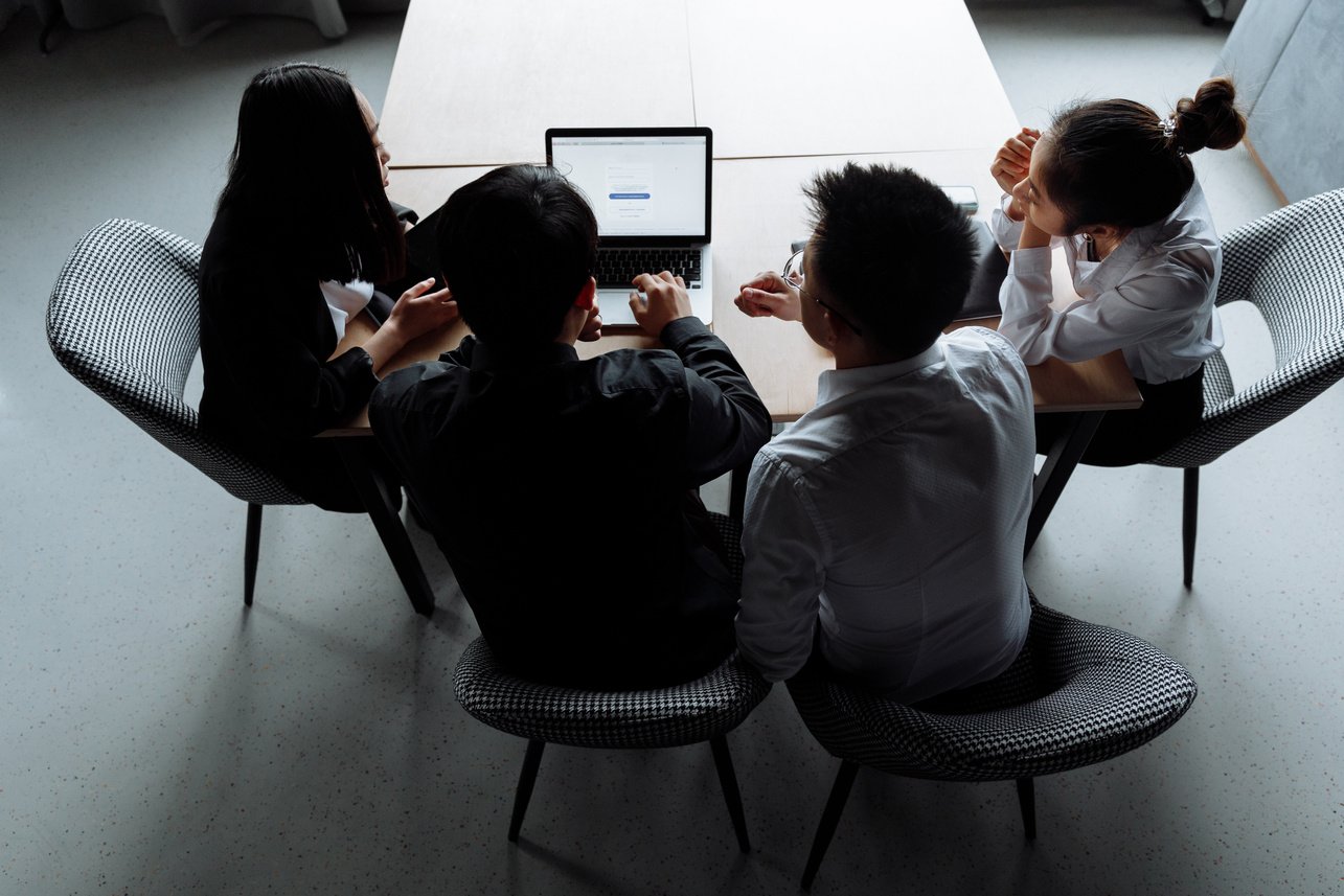 Overhead Shot of a Group of People Having a Meeting